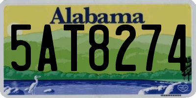 AL license plate 5AT8274