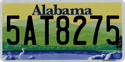 AL license plate 5AT8275