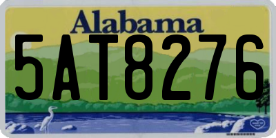 AL license plate 5AT8276