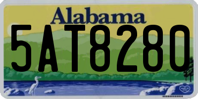 AL license plate 5AT8280