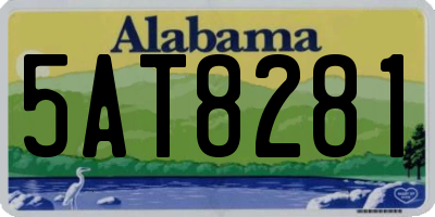 AL license plate 5AT8281