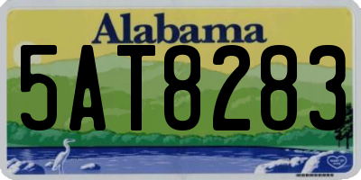 AL license plate 5AT8283