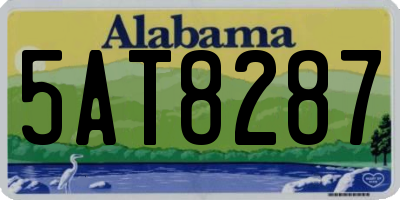 AL license plate 5AT8287