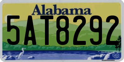 AL license plate 5AT8292