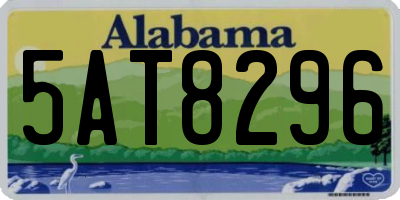 AL license plate 5AT8296