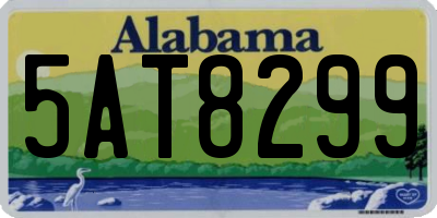 AL license plate 5AT8299