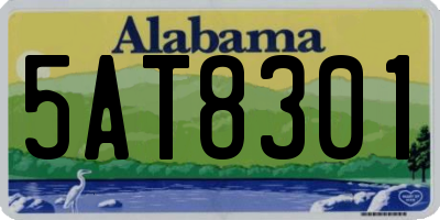 AL license plate 5AT8301