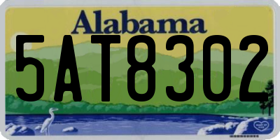 AL license plate 5AT8302