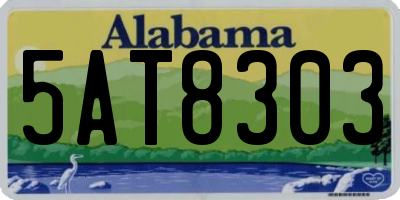AL license plate 5AT8303