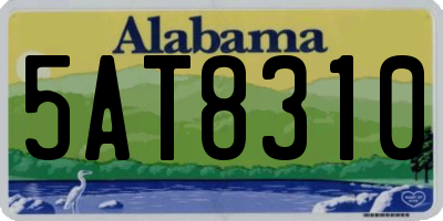 AL license plate 5AT8310