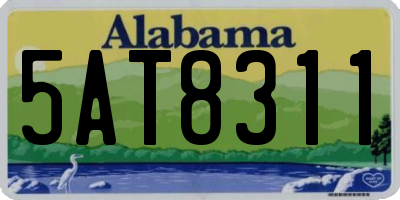 AL license plate 5AT8311