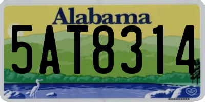 AL license plate 5AT8314