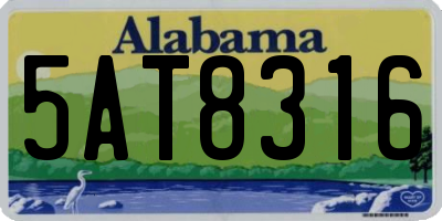 AL license plate 5AT8316