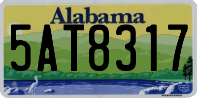 AL license plate 5AT8317