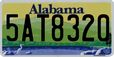 AL license plate 5AT8320