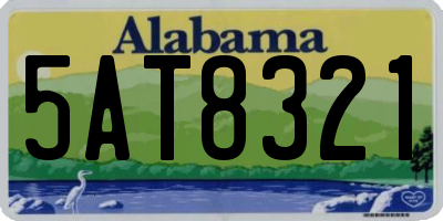 AL license plate 5AT8321