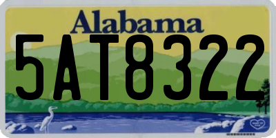 AL license plate 5AT8322