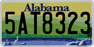 AL license plate 5AT8323