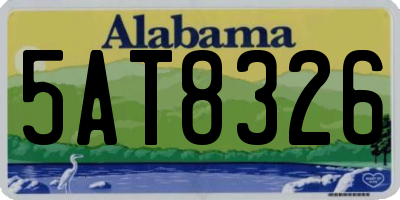 AL license plate 5AT8326