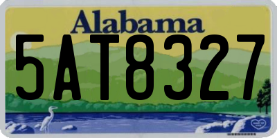 AL license plate 5AT8327