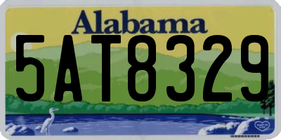 AL license plate 5AT8329