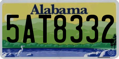 AL license plate 5AT8332