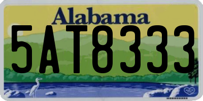 AL license plate 5AT8333