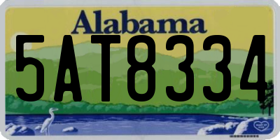 AL license plate 5AT8334