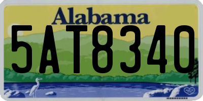 AL license plate 5AT8340