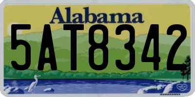 AL license plate 5AT8342
