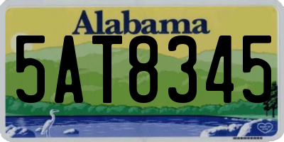 AL license plate 5AT8345