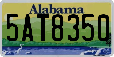 AL license plate 5AT8350