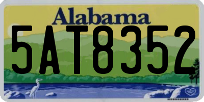 AL license plate 5AT8352