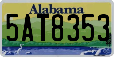 AL license plate 5AT8353