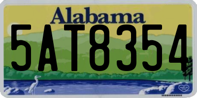 AL license plate 5AT8354