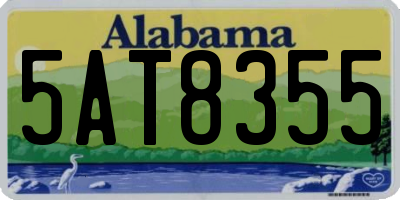 AL license plate 5AT8355