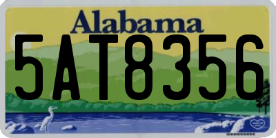 AL license plate 5AT8356
