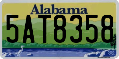 AL license plate 5AT8358