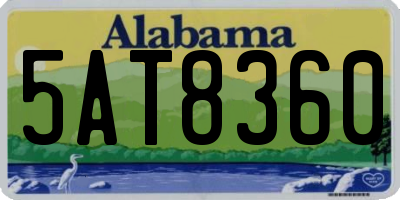 AL license plate 5AT8360