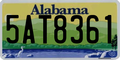 AL license plate 5AT8361