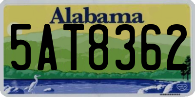 AL license plate 5AT8362