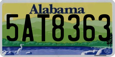 AL license plate 5AT8363