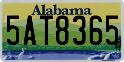 AL license plate 5AT8365