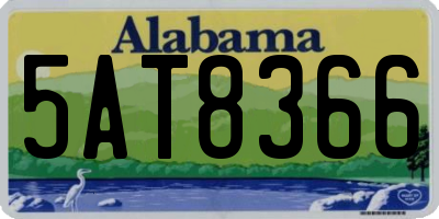 AL license plate 5AT8366