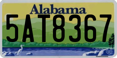 AL license plate 5AT8367