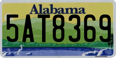 AL license plate 5AT8369