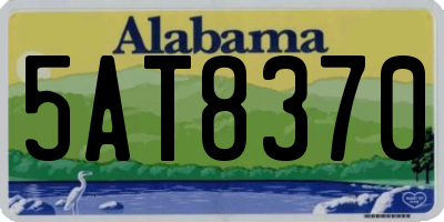 AL license plate 5AT8370