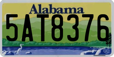 AL license plate 5AT8376