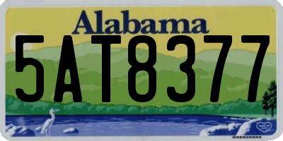AL license plate 5AT8377