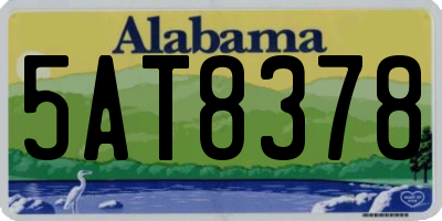 AL license plate 5AT8378